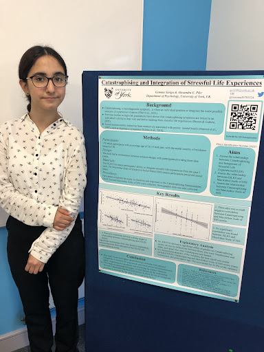 Gemma presenting her poster at the North East Body Conference!